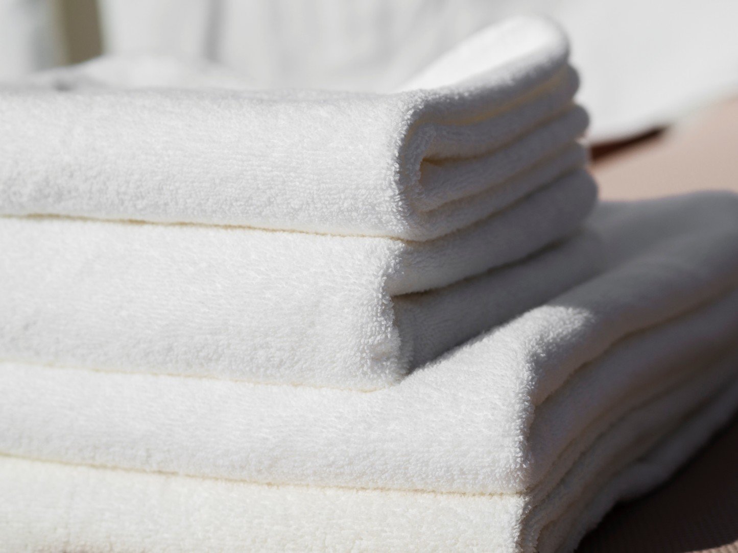 Fresh towels folded for guest-ready presentation.