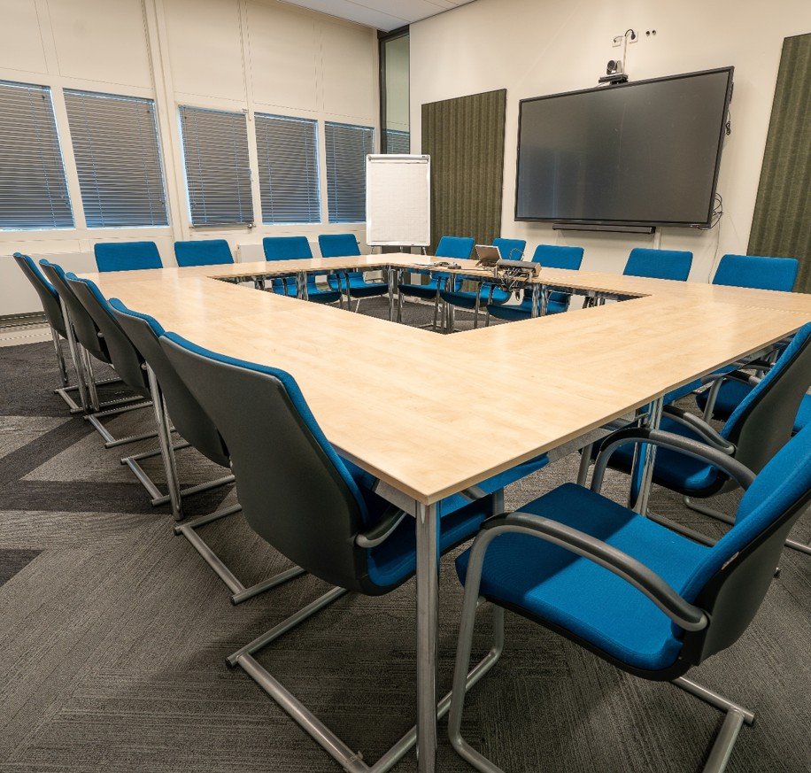 Clean meeting room professional environment.