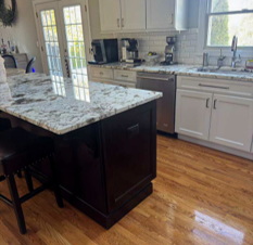 Residential kitchen cleaning spotless modern kitchen.